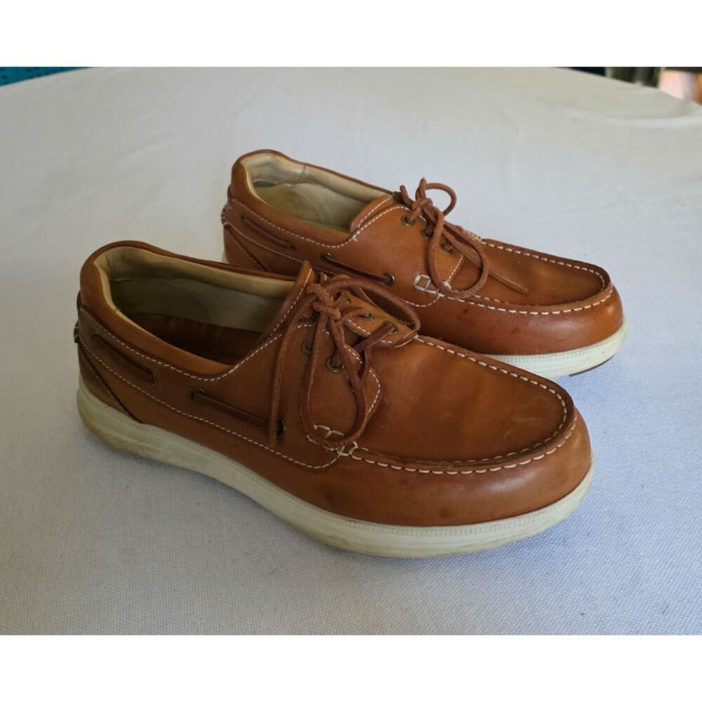 Samuel Hubbard New Endeavor Men's Saddlebag Leather Boat Shoes US 12 INSERT RT